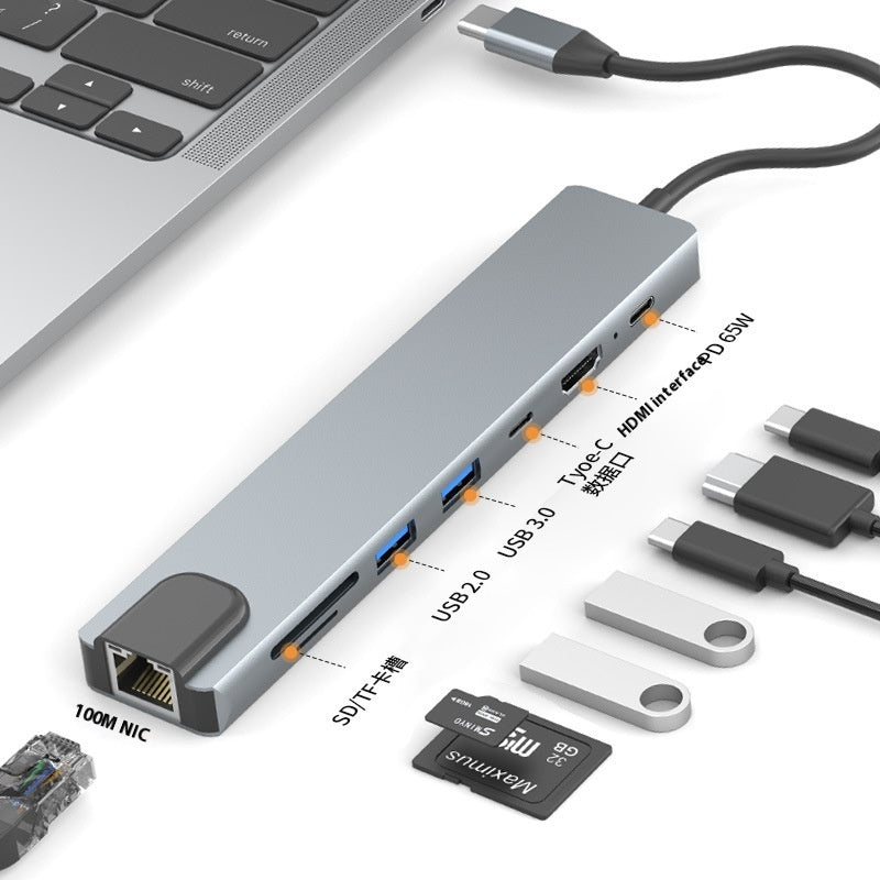 7-in-1 Type-C Expansion Hub – HDMI & USB Multiport Dock for Laptop