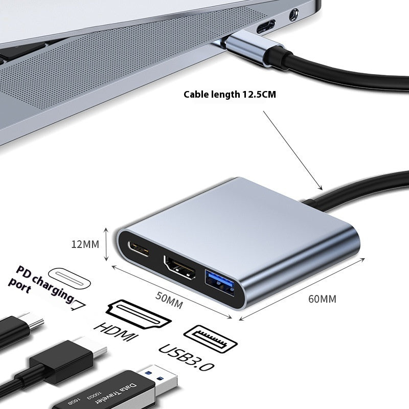 7-in-1 Type-C Expansion Hub – HDMI & USB Multiport Dock for Laptop