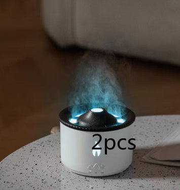 Ultrasonic Volcano Jellyfish Aroma Diffuser – Essential Oil Humidifier with Flame Effect
