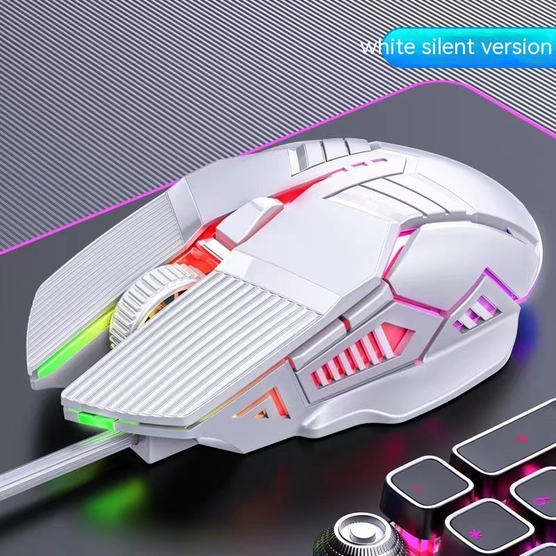 Wired 6D Gaming Mouse – Colorful LED Luminous Silent Mouse for PC & Office