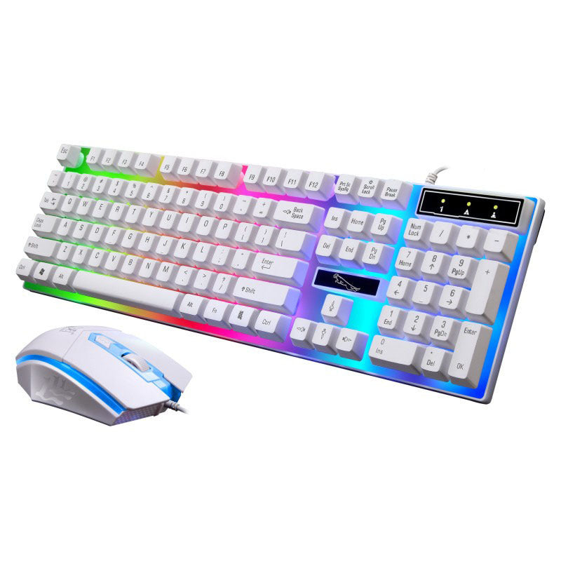 G21 Wired Game Mouse & Keyboard – RGB Suspended Lighting, Mechanical Feel