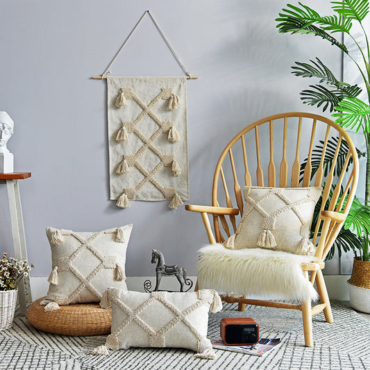 Hand-Tufted Pillowcase – Soft Decorative Cushion Cover for Bedroom & Living Room