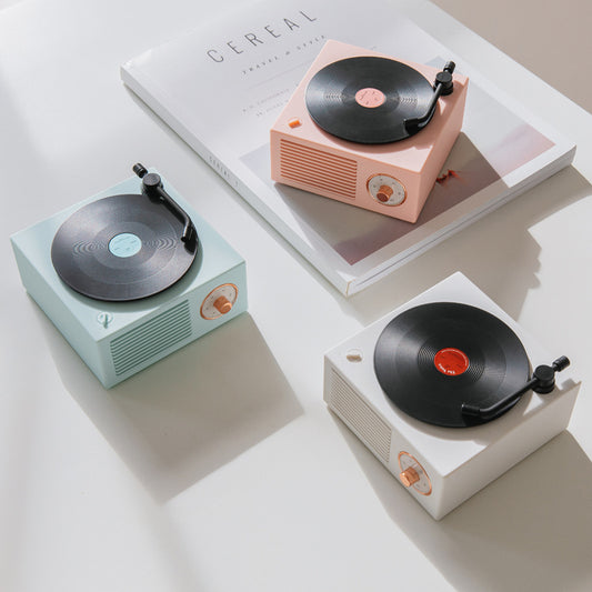 Wireless Mini Retro Phonograph – Portable Bluetooth Speaker