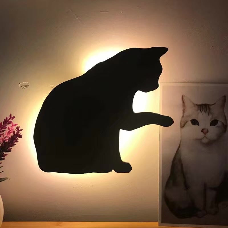 LED Animal Night Light – Dog & Cat Smart Sound Sensor Lamp for Kids & Home