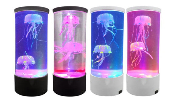 LED Jellyfish Aquarium Lamp – USB-Powered Night Light for Home