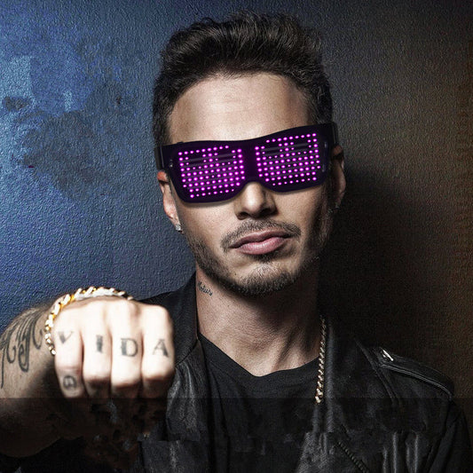 Bluetooth LED Luminous Glasses – Shutter Atmosphere Sunglasses for Parties & Events
