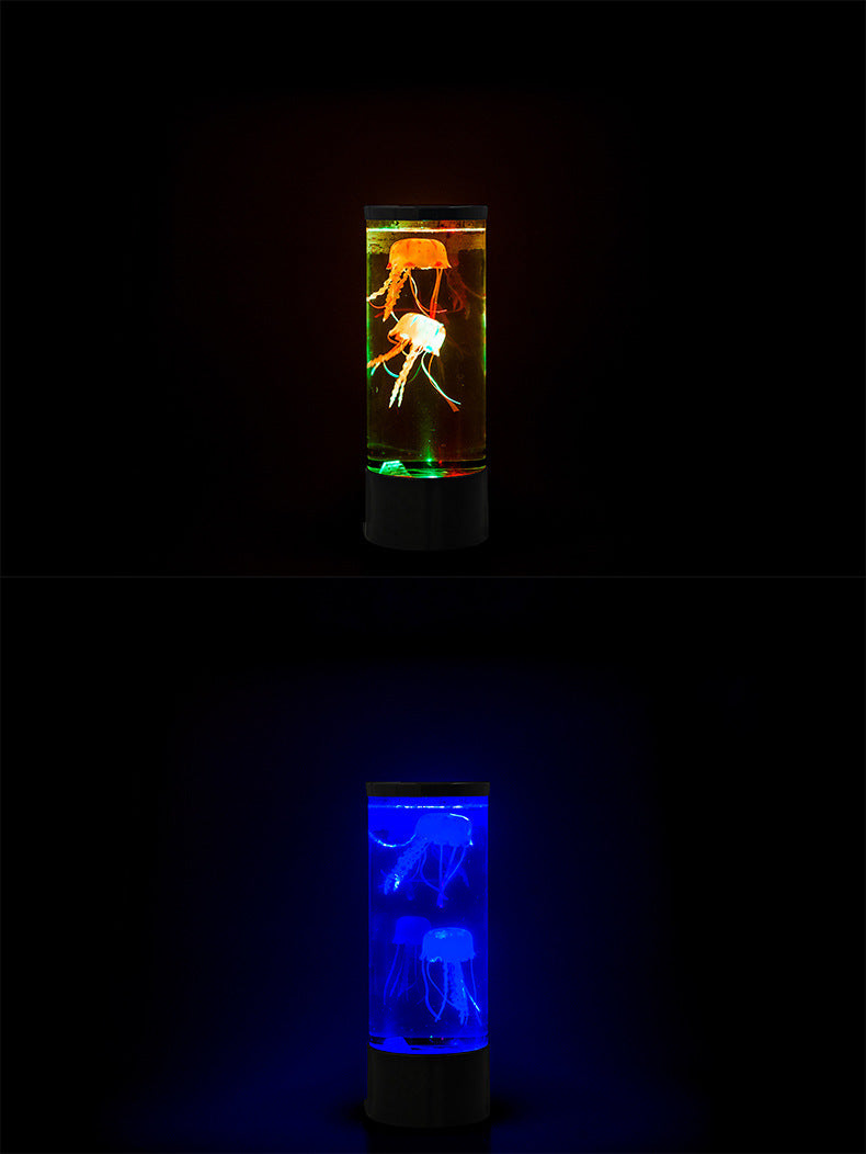 LED Jellyfish Aquarium Lamp – USB-Powered Night Light for Home