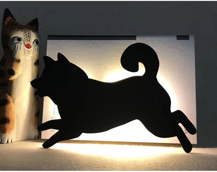 LED Animal Night Light – Dog & Cat Smart Sound Sensor Lamp for Kids & Home