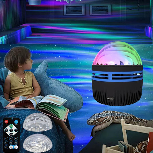 LED Star Galaxy Projector – Colorful Rotating Magic Lamp for Bedroom & Party