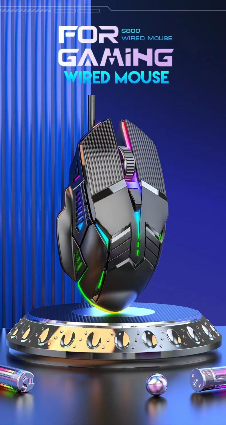 Wired 6D Gaming Mouse – Colorful LED Luminous Silent Mouse for PC & Office
