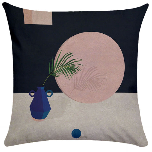 Geometric Building Pillowcase – Modern Decorative Cushion Cover for Home