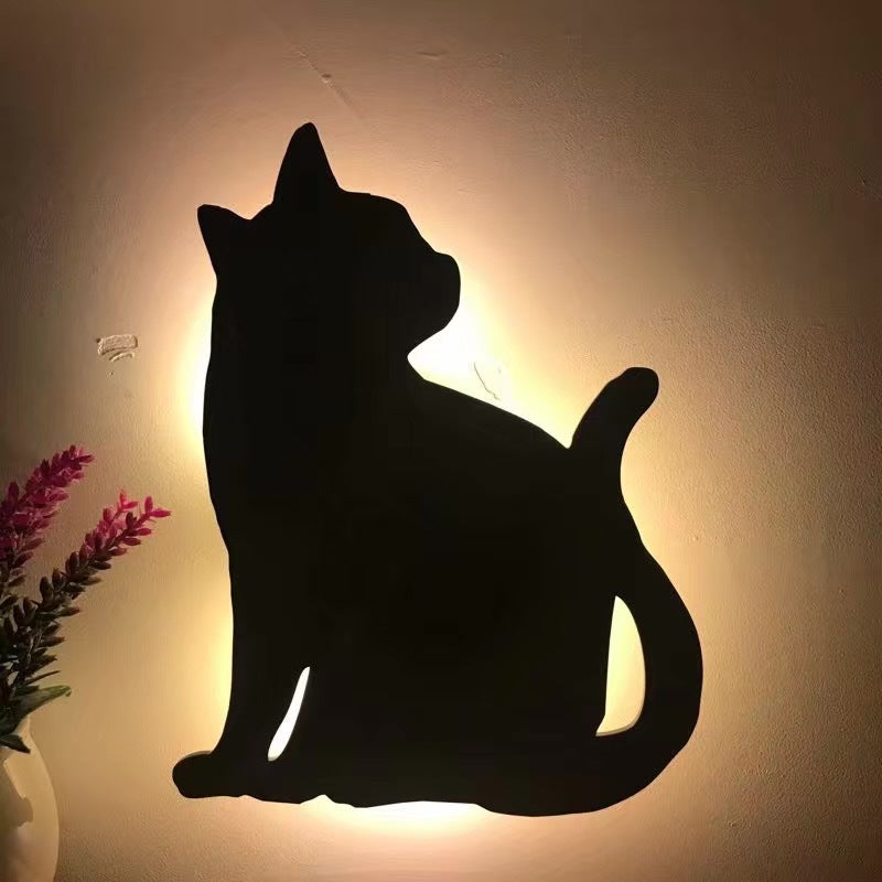 LED Animal Night Light – Dog & Cat Smart Sound Sensor Lamp for Kids & Home
