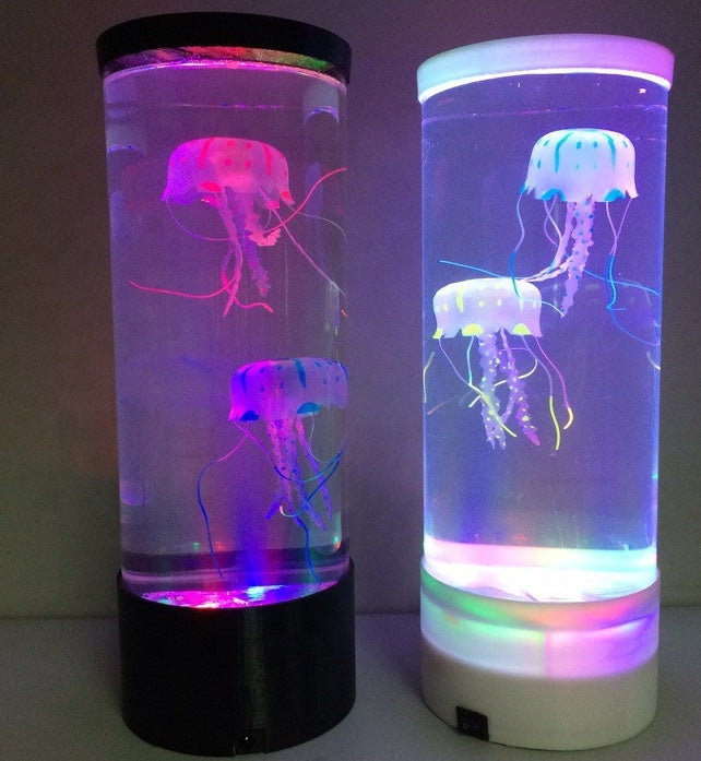LED Jellyfish Aquarium Lamp – USB-Powered Night Light for Home