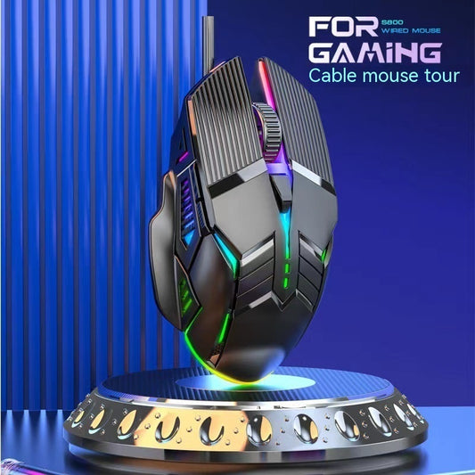 Wired 6D Gaming Mouse – Colorful LED Luminous Silent Mouse for PC & Office