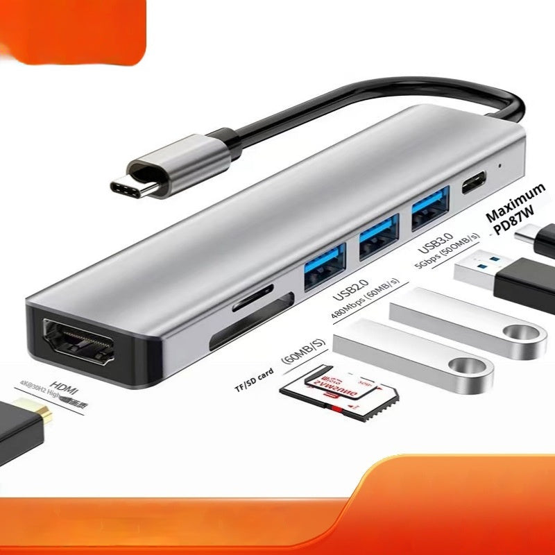 7-in-1 Type-C Expansion Hub – HDMI & USB Multiport Dock for Laptop