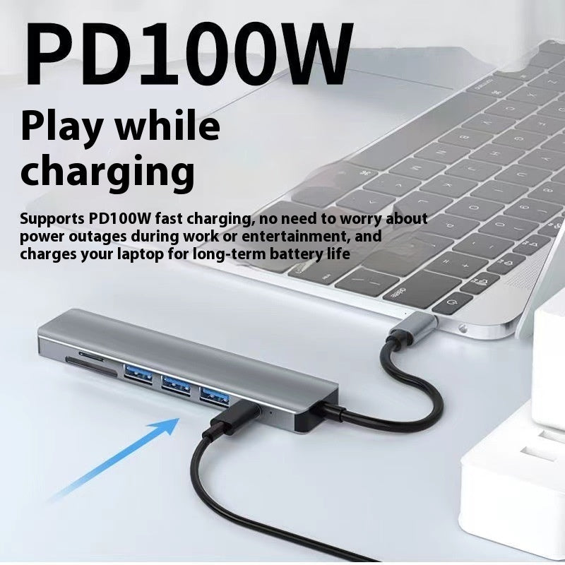 7-in-1 Type-C Expansion Hub – HDMI & USB Multiport Dock for Laptop