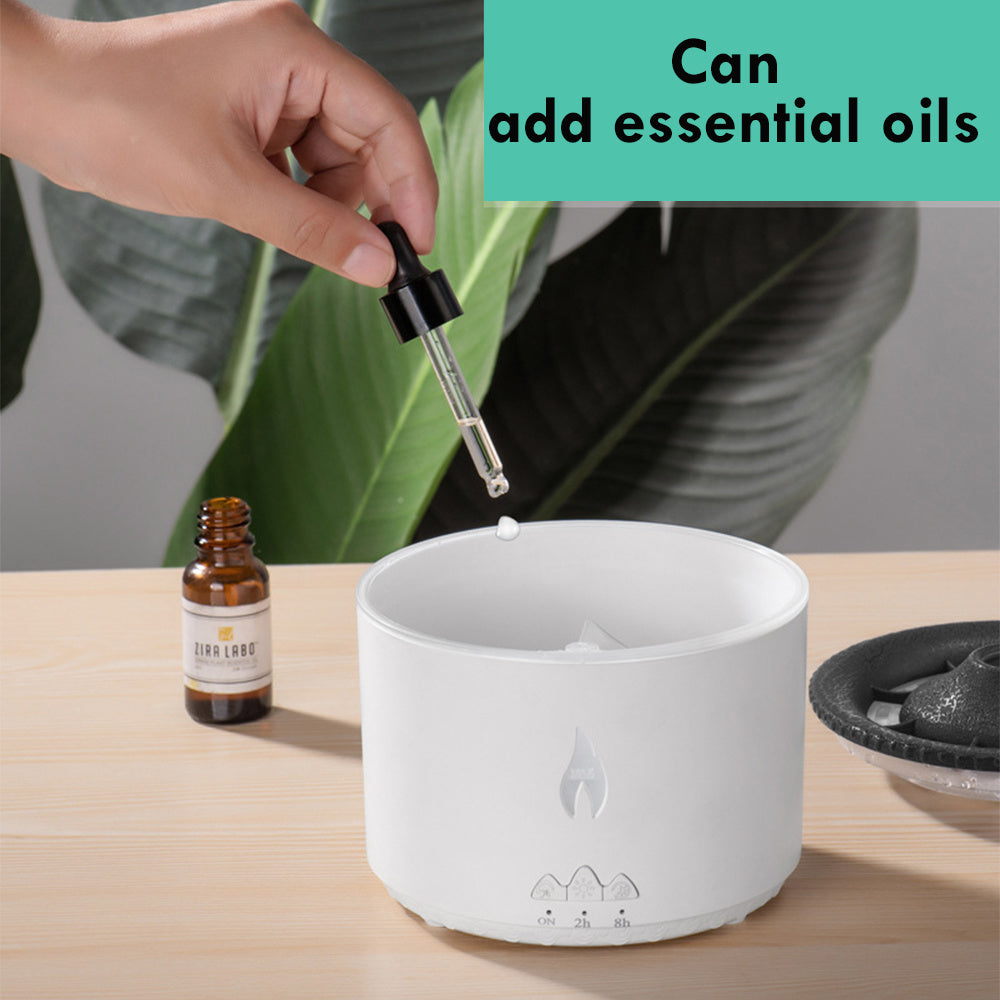 Ultrasonic Volcano Jellyfish Aroma Diffuser – Essential Oil Humidifier with Flame Effect