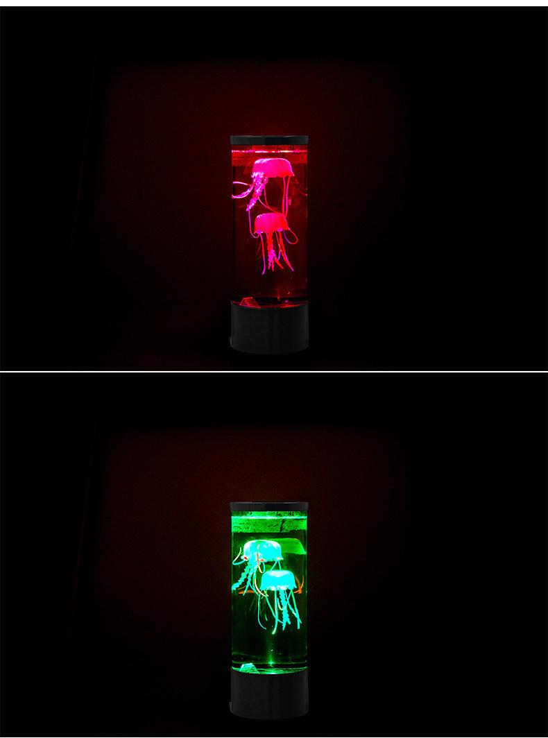 LED Jellyfish Aquarium Lamp – USB-Powered Night Light for Home