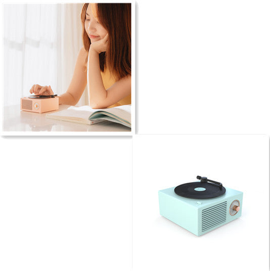 Wireless Mini Retro Phonograph – Portable Bluetooth Speaker