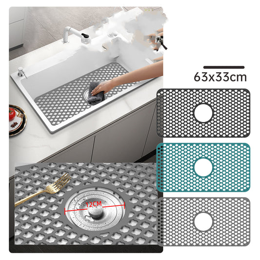 Large Silicone Drain Mat – Kitchen Sink Protector & Drying Mat