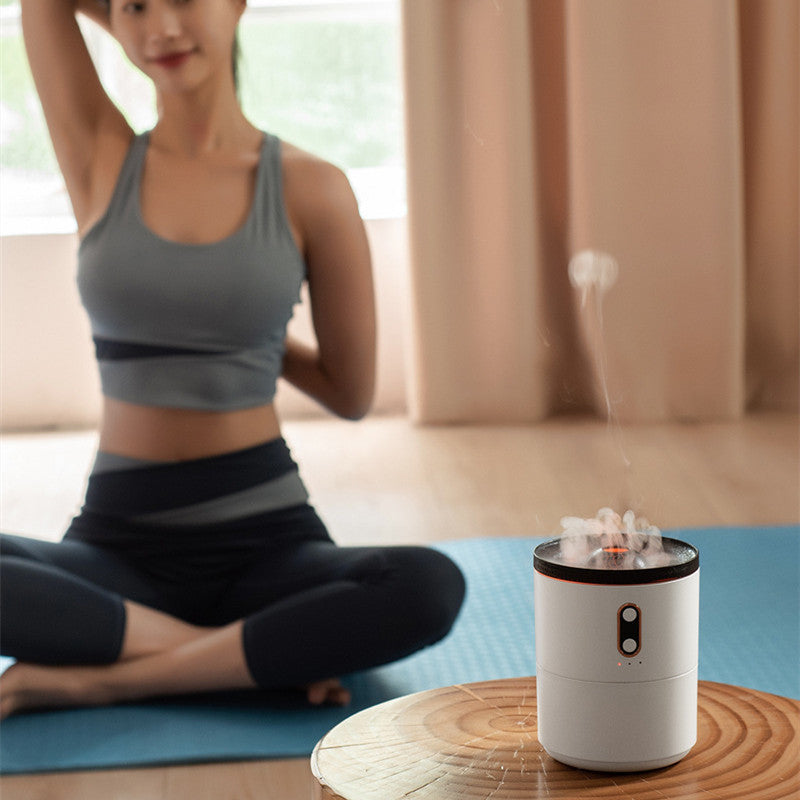 Volcanic Flame Jellyfish Aroma Diffuser – USB Portable Air Humidifier with Night Light