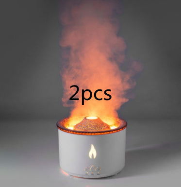 Ultrasonic Volcano Jellyfish Aroma Diffuser – Essential Oil Humidifier with Flame Effect