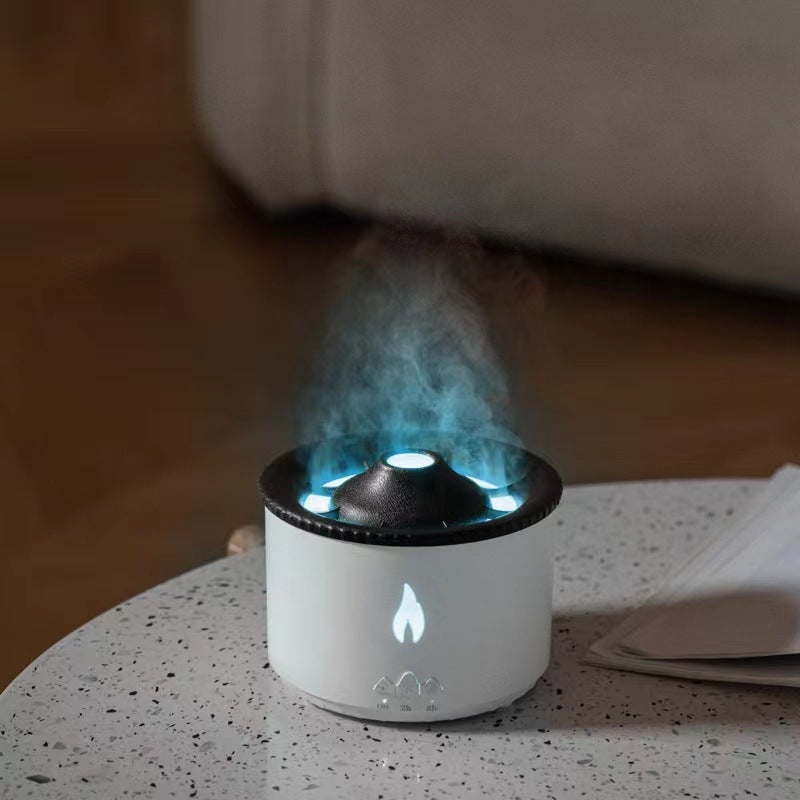 Ultrasonic Volcano Jellyfish Aroma Diffuser – Essential Oil Humidifier with Flame Effect