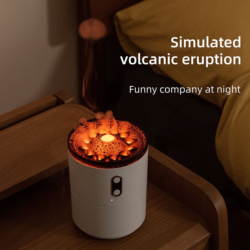 Volcanic Flame Jellyfish Aroma Diffuser – USB Portable Air Humidifier with Night Light