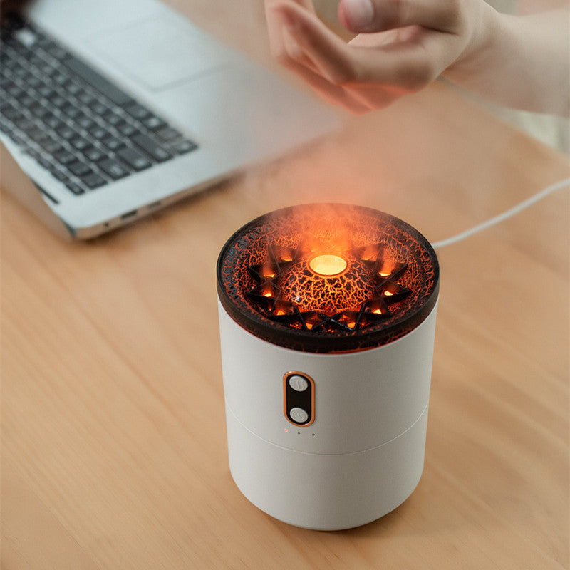 Volcanic Flame Jellyfish Aroma Diffuser – USB Portable Air Humidifier with Night Light