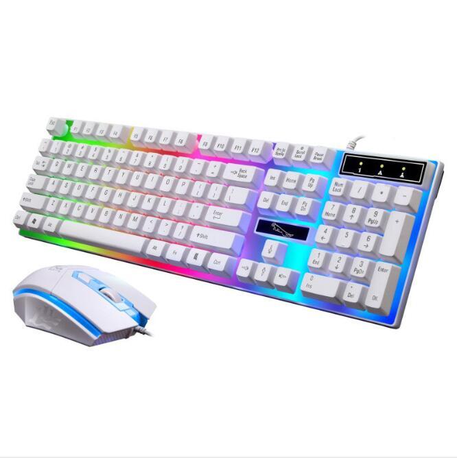 G21 Wired Game Mouse & Keyboard – RGB Suspended Lighting, Mechanical Feel