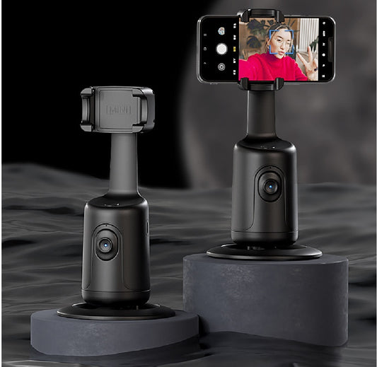 360° Auto Face Tracking Gimbal – AI Smart Phone Holder for Video, Vlog, Live Streaming & Tripod Stabilizer