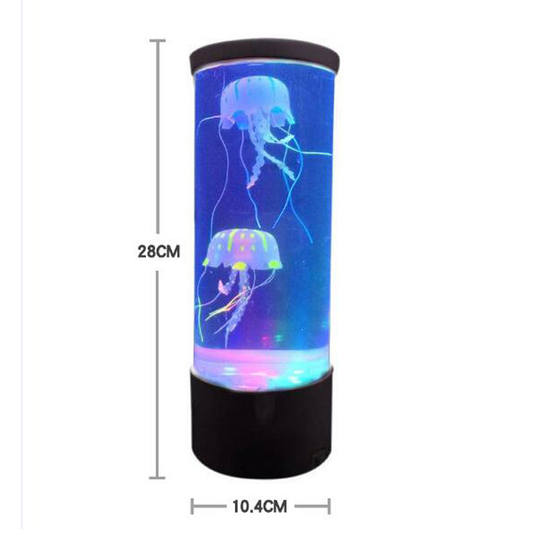 LED Jellyfish Aquarium Lamp – USB-Powered Night Light for Home