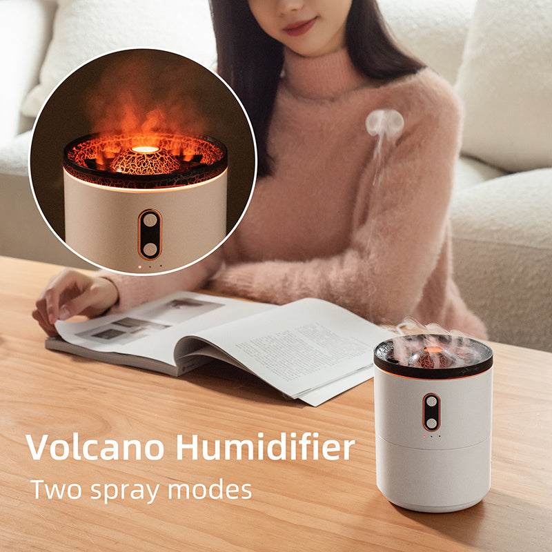 Volcanic Flame Jellyfish Aroma Diffuser – USB Portable Air Humidifier with Night Light