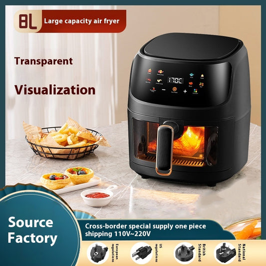 Large Capacity Air Fryer with Touchscreen – Home Visual Smart Fryer for Healthy Cooking
