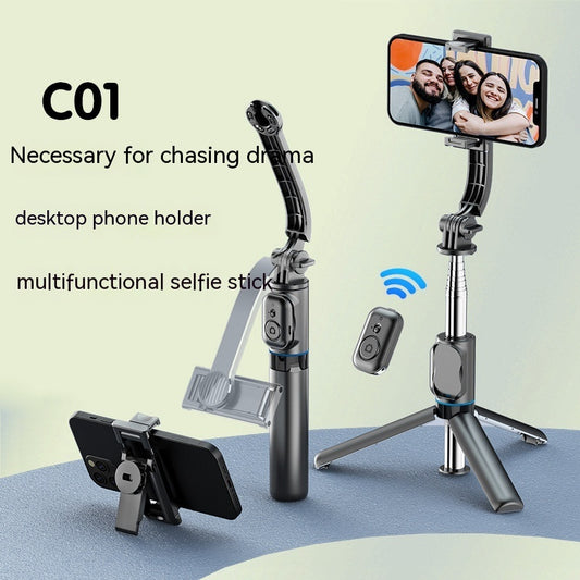 Bluetooth Selfie Stick with Detachable Desktop Stand & Tripod