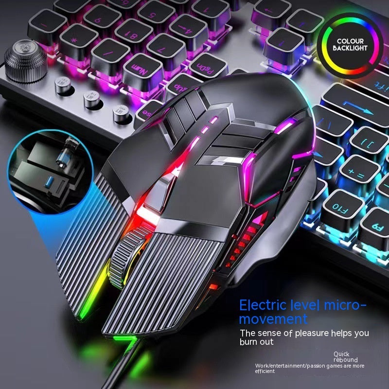 Wired 6D Gaming Mouse – Colorful LED Luminous Silent Mouse for PC & Office