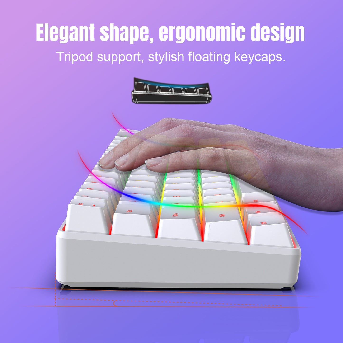 RGB Gaming Keyboard – LED Backlit Ergonomic USB Keyboard for PC & Laptop
