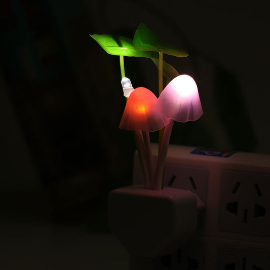LED Mushroom Night Light – 3 Colors with Sensor, 220V