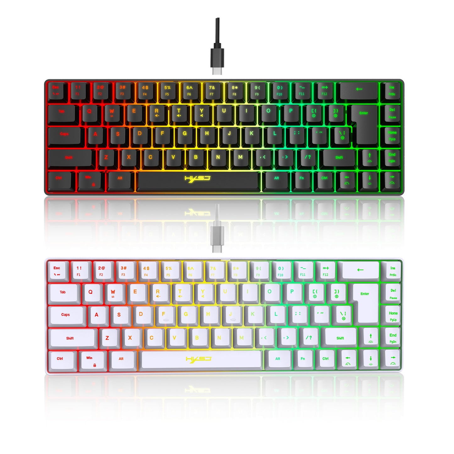 RGB Gaming Keyboard – LED Backlit Ergonomic USB Keyboard for PC & Laptop
