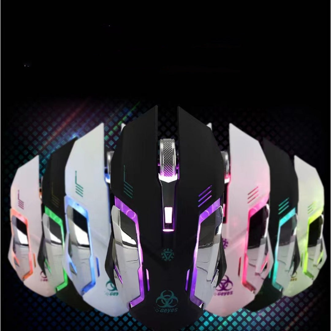 Wireless Rechargeable Mouse – Silent Luminous Gaming Mouse for Laptop & Desktop