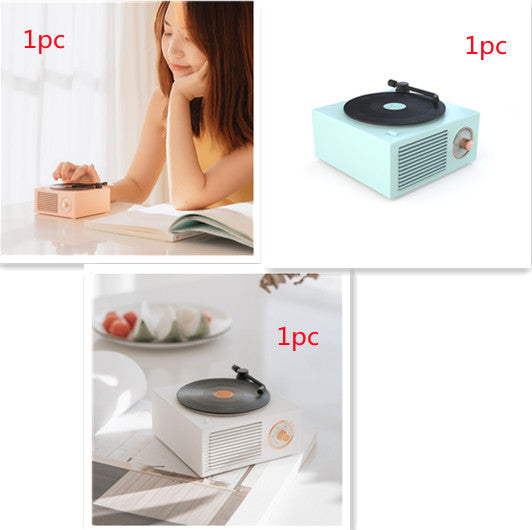 Wireless Mini Retro Phonograph – Portable Bluetooth Speaker