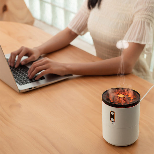 Volcanic Flame Jellyfish Aroma Diffuser – USB Portable Air Humidifier with Night Light