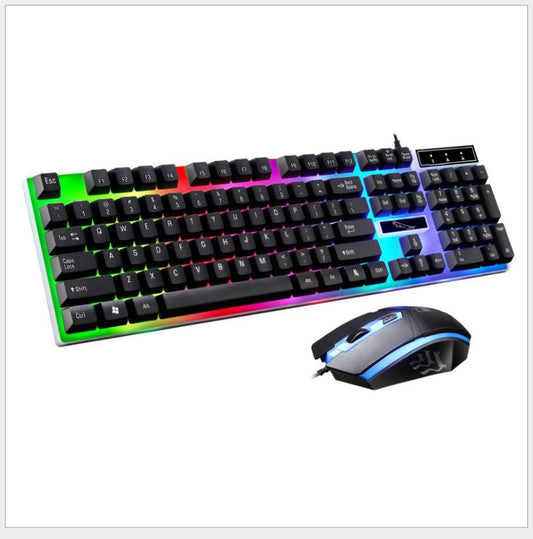G21 Wired Game Mouse & Keyboard – RGB Suspended Lighting, Mechanical Feel