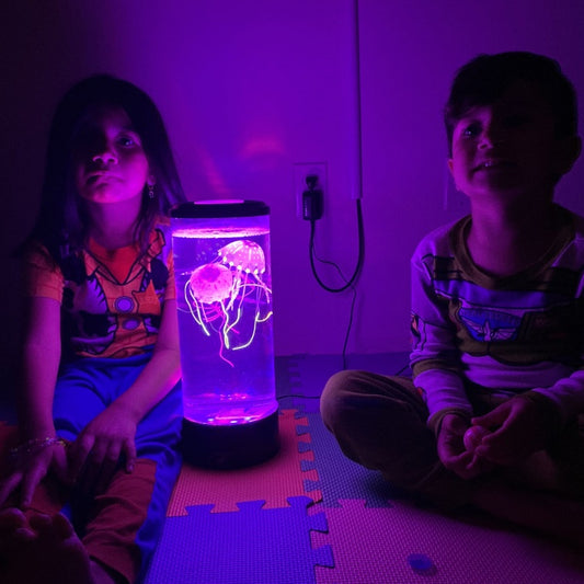 LED Jellyfish Aquarium Lamp – USB-Powered Night Light for Home