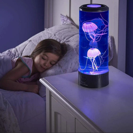 LED Jellyfish Aquarium Lamp – USB-Powered Night Light for Home