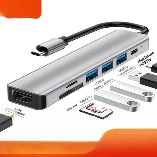 7-in-1 Type-C Expansion Hub – HDMI & USB Multiport Dock for Laptop