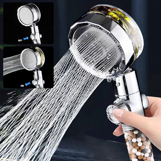 Supercharged Shower Filter – Tricolor Turbine Water Filter Ball for Home