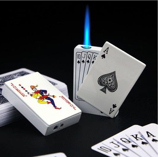 Windproof Metal Poker Card Lighter – Personalized Creative Design