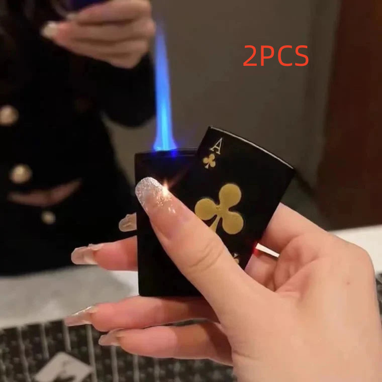 Windproof Metal Poker Card Lighter – Personalized Creative Design