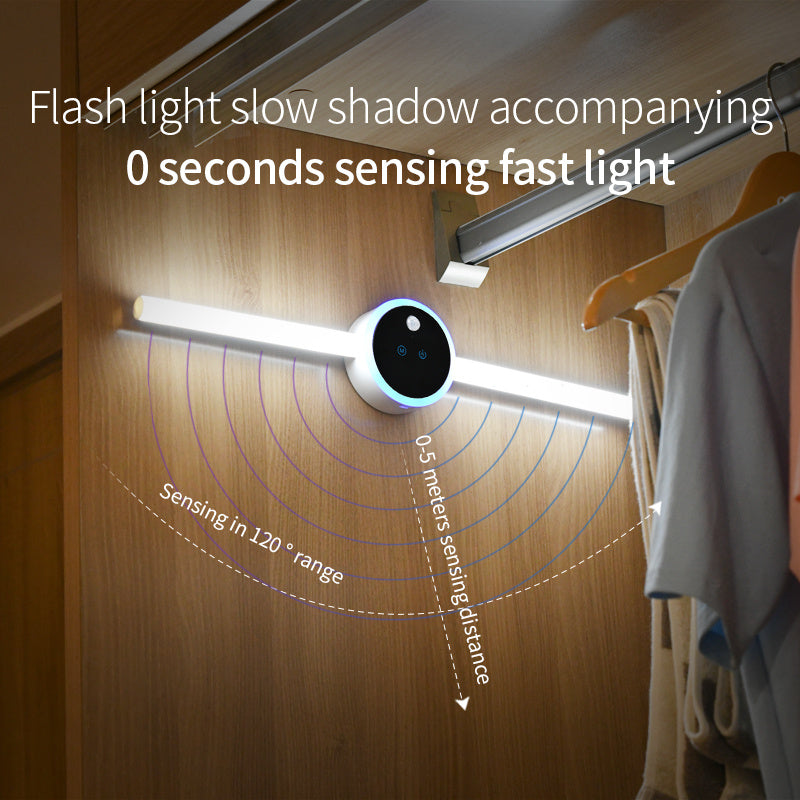 LED Cabinet Light – Motion Sensor Wardrobe Light with Clock & Timer